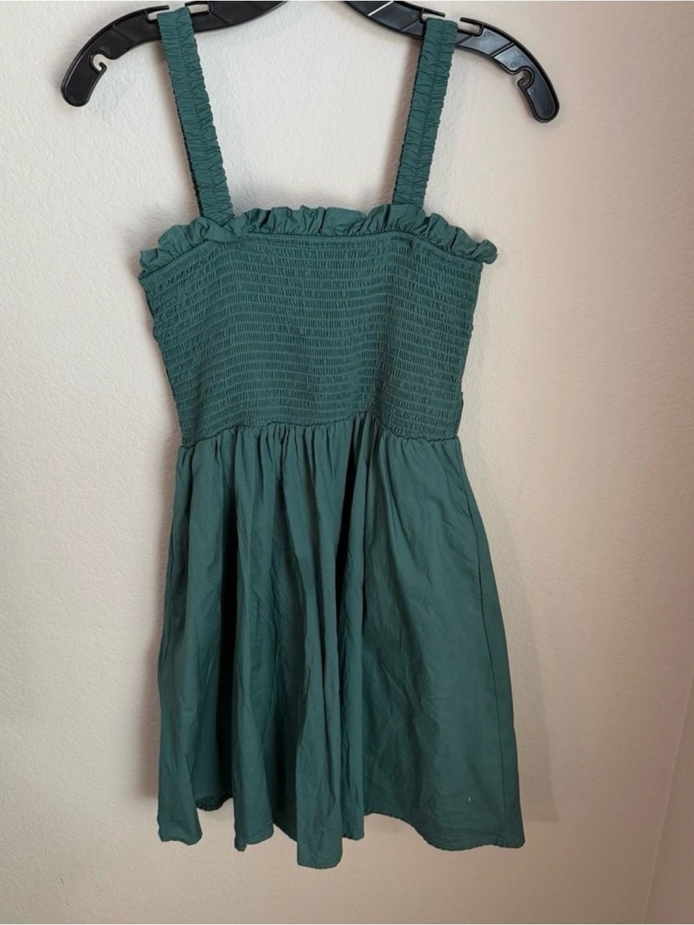 Altar'd State Green Smocked Ruffle Mini Dress Size Small